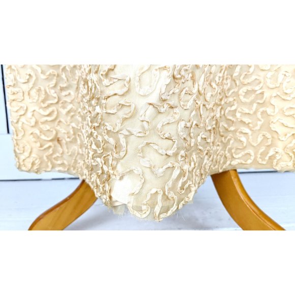 Vintage Harry Keiser champagne ribbon empire waist formal cocktail dress - Picture 7 of 8